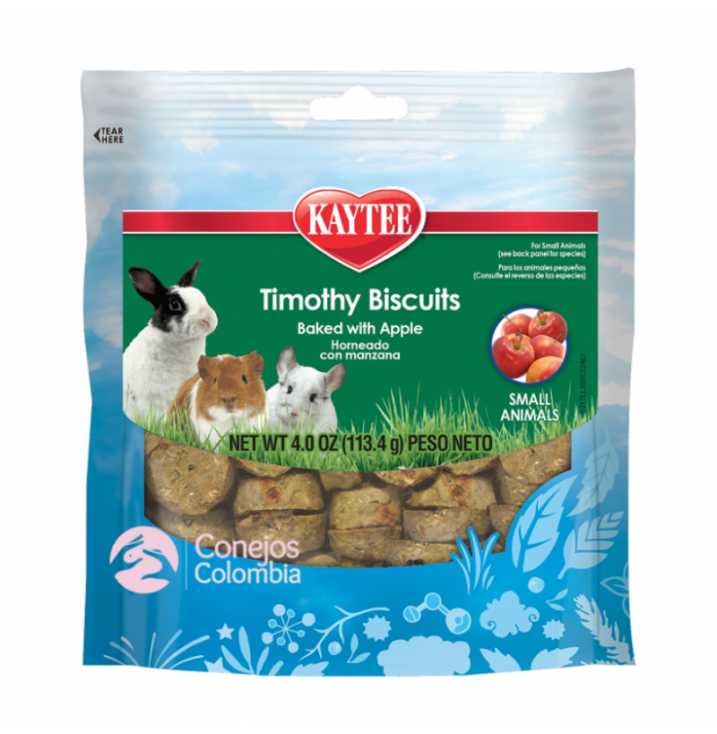 Galletas de heno timothy con manzana para conejos, cobayas y roedores | Conejos Colombia