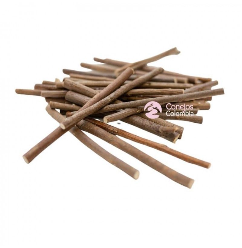Palitos de madera natural de sauce para roer. Ideales para conejos, cobayas, chinchillas y hámster.