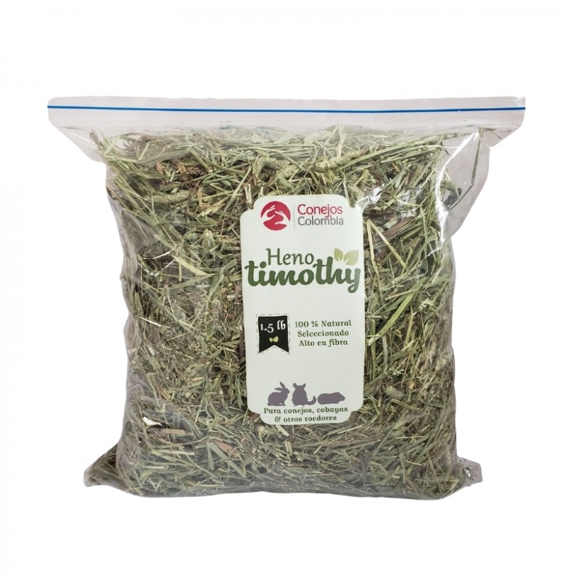 Heno timothy calidad premium para conejos, cobayas y chinchillas | Conejos Colombia