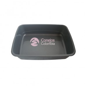 Esquinera o bandeja sanitaria para conejos y chinchillas. Material resistente y fácil de limpiar | Conejos Colombia