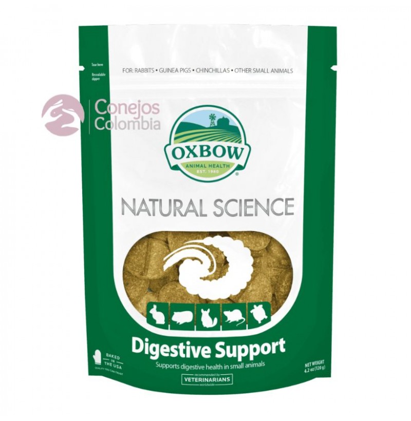 Oxbow Galletas naturales para apoyo digestivo para conejos, cobayas, chinchillas y hámsteres| Conejos Colombia